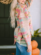 Oversized Checked Multicolor Jacket