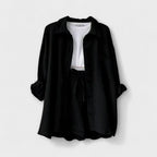 VANESSA 2-PIECE BUTTON UP AND SHORTS SET