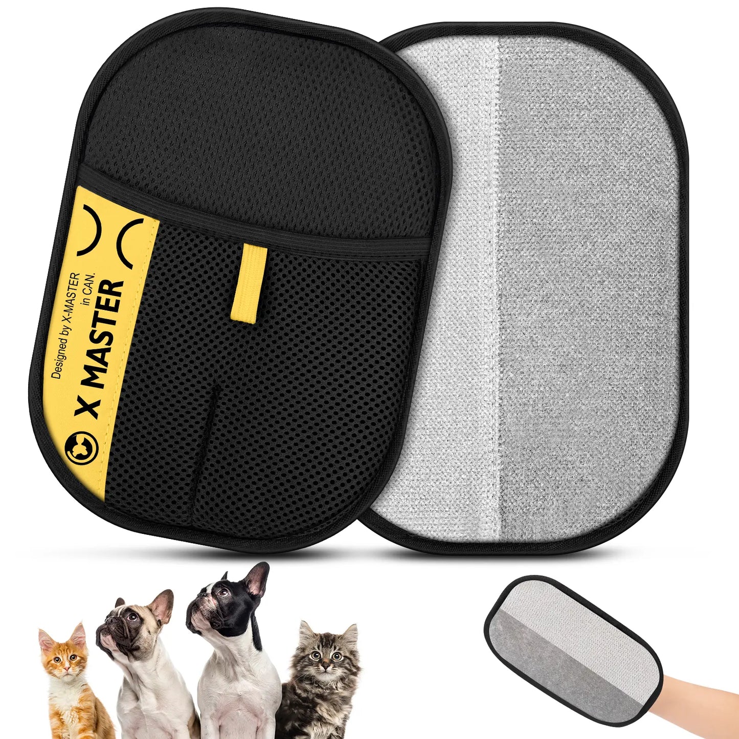 Reusable Pet Hair Remover Glove for Cats & Dogs – Electrostatic Grooming Mitt for Couch, Clothes, Carpet & Car Seats