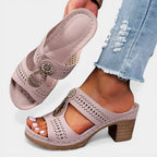ABBEY™ - ORTHOPEDIC OPEN-TOE HEEL SANDALS