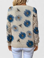 LAURA - ELEGANT FLORAL SWEATER