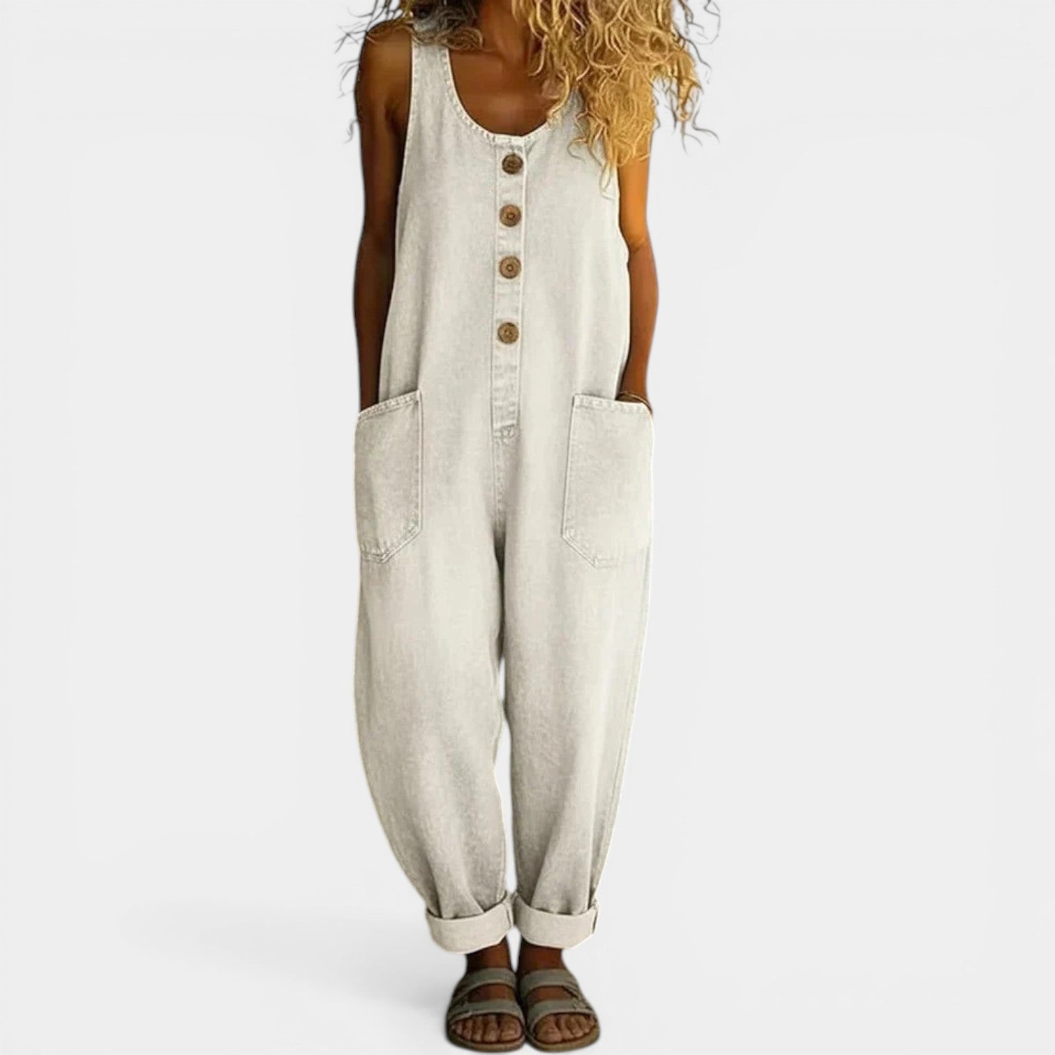 TILLY™ - RELAXED WASHED DENIM OVERALLS